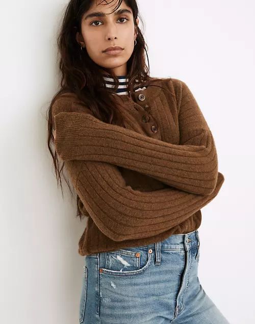 Bowden Henley Sweater in Coziest Yarn | Madewell