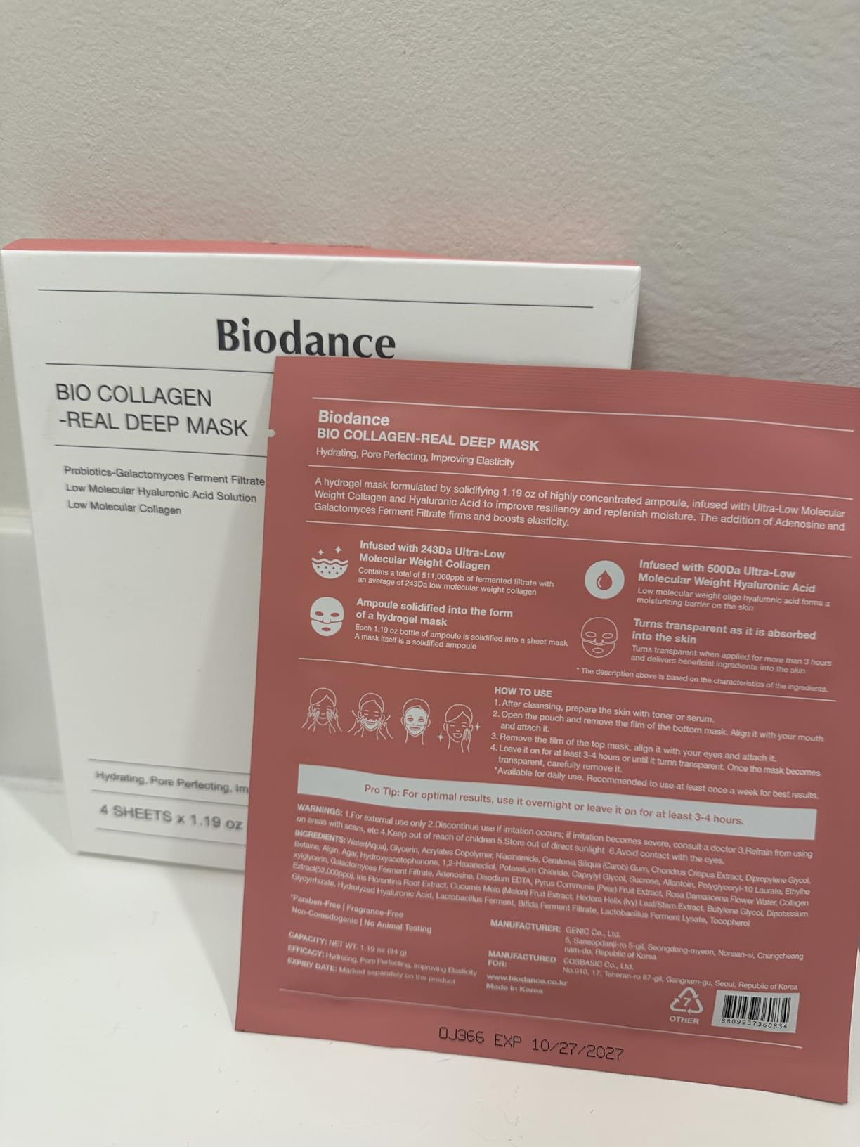 BIODANCE Bio-Collagen Real Deep Mask, Hydrating Overnight Hydrogel Mask, Pore Minimizing, Elastic... | Amazon (US)