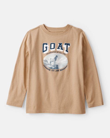 Brown - Boys GOAT Long-Sleeve Graphic Tee - Brown, Selected | Carter's Inc