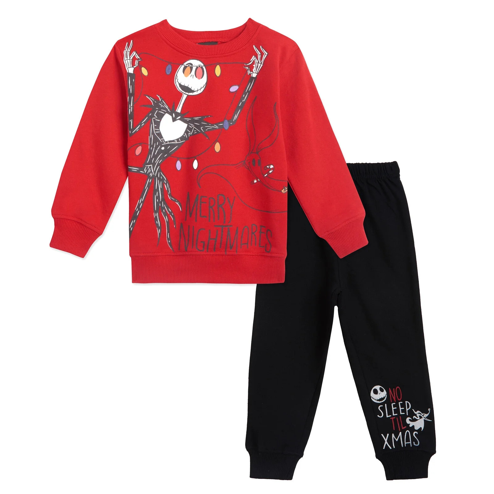 Disney Nightmare Before Christmas Jack Skellington Fleece Sweatshirt and Jogger Pants Outfit Set ... | Walmart (US)