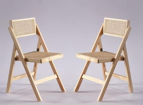 ISL Furnishings- Ibiza Rattan Modern Folding Chair (2, Natural) | Amazon (US)