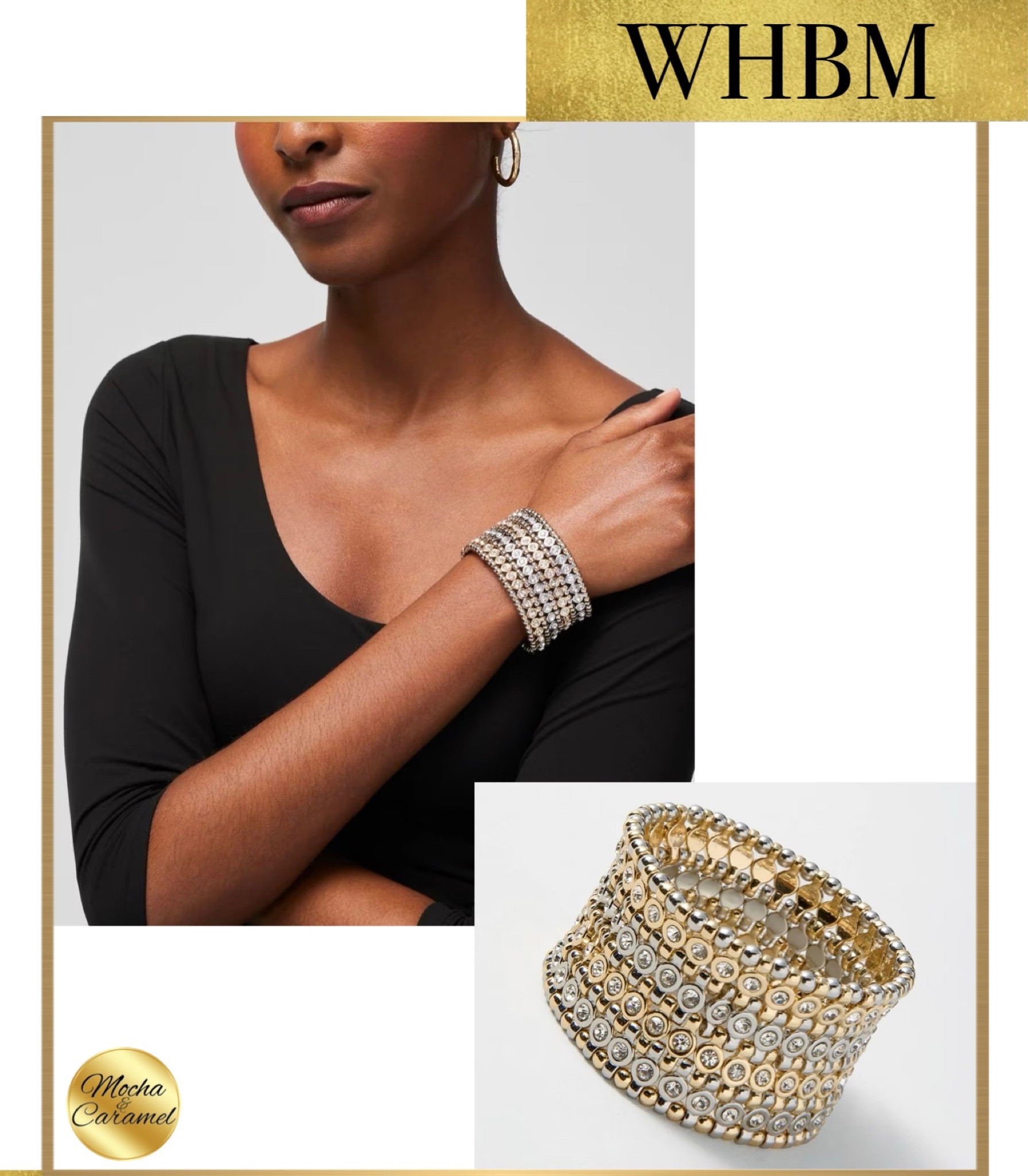 White House Black Market • Pavé-Accent Wide Stretch Bracelet

#LTKSeasonal #LTKstyletip #LTKworkwear