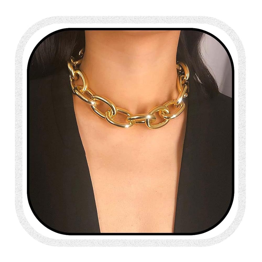 CLOACE Boho Choker Necklace Gold Cuban Link Necklaces Chain Fashion Jewelry for Women and Girls | Amazon (US)