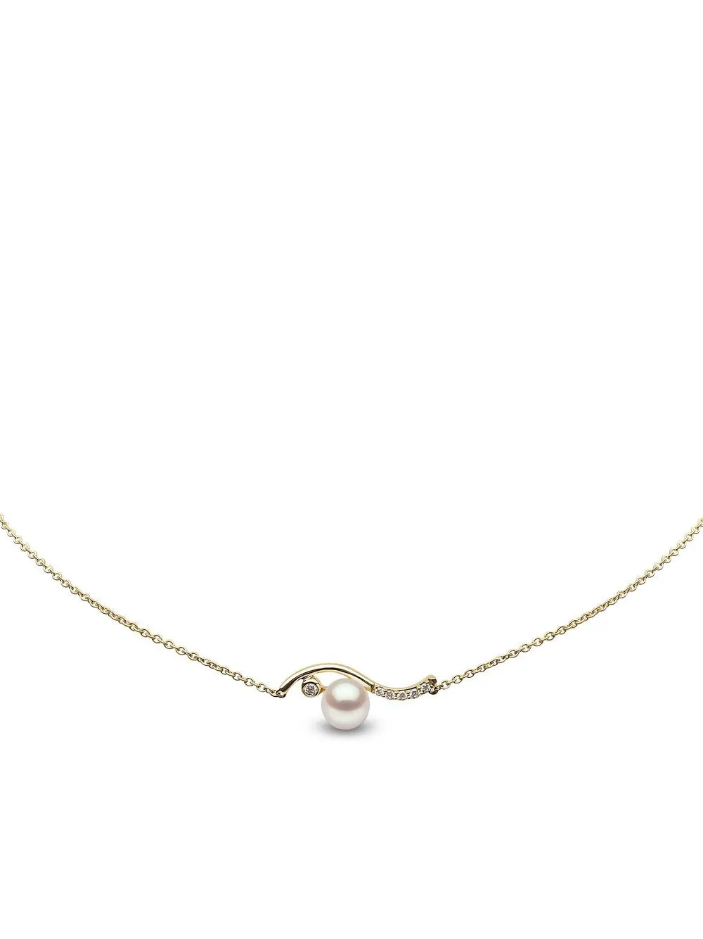 Yoko London 18kt yellow gold Trend freshwater pearl and diamond necklace | Farfetch Global