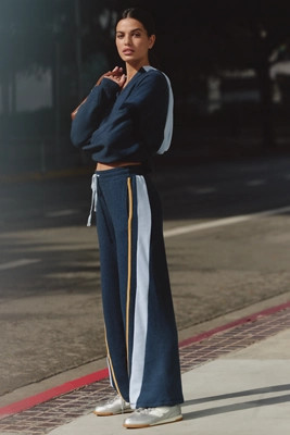 Sundry Wide-Leg Track Pants | Anthropologie (US)