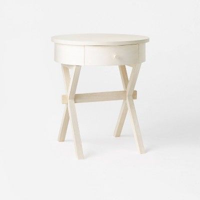 Wasatch Round Accent Table with Drawer Off White - Threshold™ designed with Studio McGee | Target