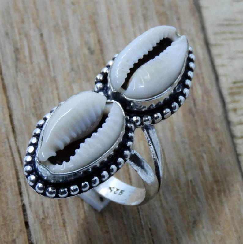 Cowrie Shell Ring ,money Cowrie Shell Ring, Cowrie Shell Ring Silver, Cowrie Shell Jewelry,sterli... | Etsy (US)