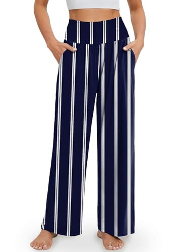 Gracyoga Wide Leg Yoga Pants for Women 2025 Casual Loose Cozy Sweatpants High Waisted Lounge Pajama Flowy Pants with Pockets | Amazon (US)