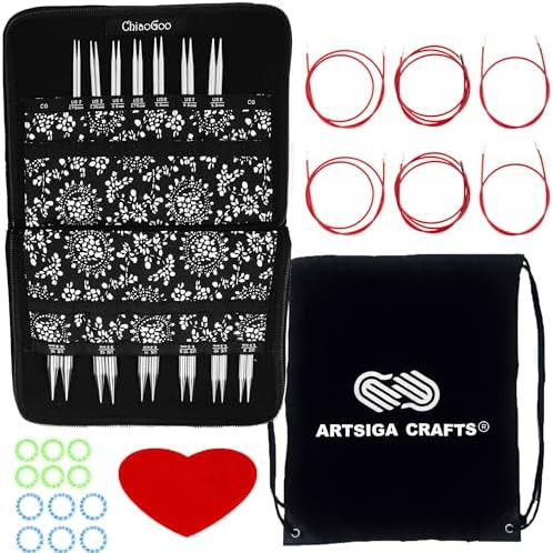ChiaoGoo Twist Red Lace 5-inch Complete 7500-C Interchangeable Set | Amazon (US)