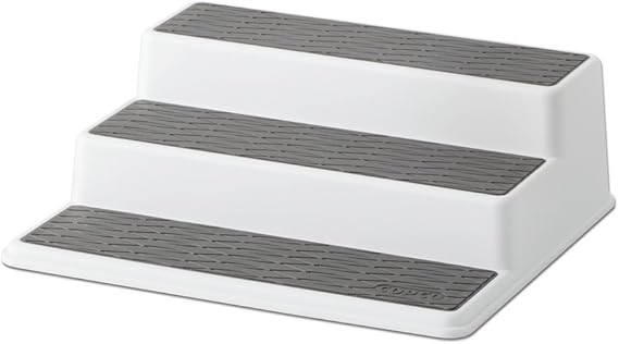 Copco 2555-0189 Non-Skid 3-Tier Spice Pantry Kitchen Cabinet Organizer, 10-Inch, White/Gray | Amazon (US)