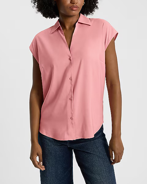 Short Sleeve Button Up Shirt | Express