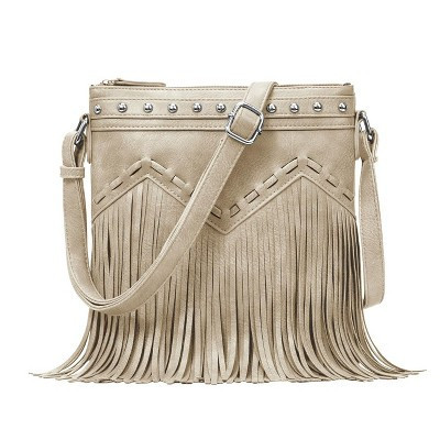Narwey Fringe Crossbody Bag with Rivets Western Purse Vegan Leather Tassel Shoulder Crossbody Bag | Target