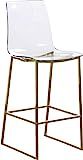Meridian Furniture Lumen Collection Modern Contemporary Acrylic Counter Stool with Stainless Steel B | Amazon (US)