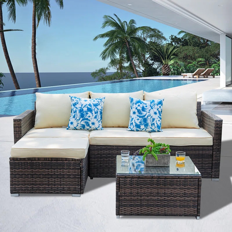 Don 4 - Person Seating Group with Cushions | Wayfair North America