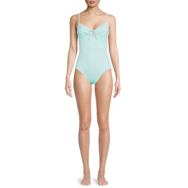 Time and Tru Women's Smocked One Piece Swimsuit | Walmart (US)