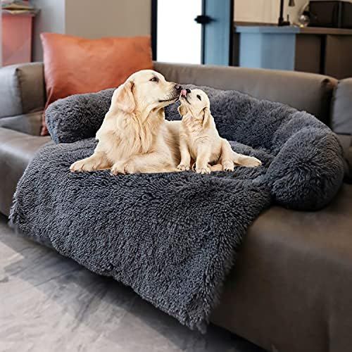Dogs/Cats Bed Mats, Couch Cover for Dogs, Sofa Style Luxurious Mat for Pets, Waterproof Lining an... | Amazon (US)