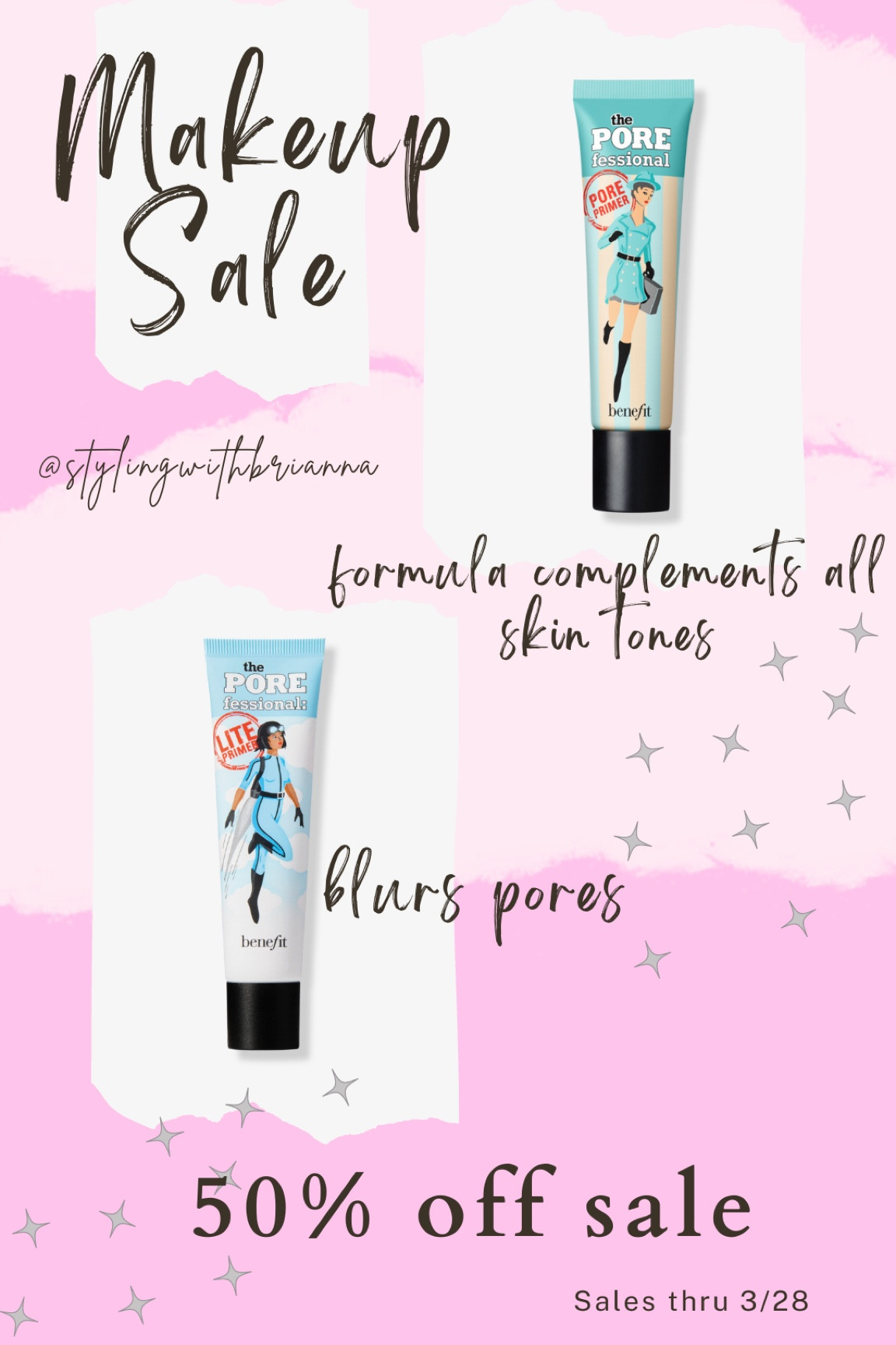 Steal of the day! Some of my favorites are on sale right now! Limited to today only.

Pore skincare | skincare sales | LTK skincare | beauty sales | benefits makeup sale | benefits pore products | makeup beauty 


#LTKbeauty #LTKU #LTKitbag