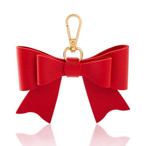 LIKEYO Leather Bag Charms for Handbags - Cute Bow Bag Charm, 3D Red Coquette Purse Keychain, Coquette Themed Key Chain Accessories Gift for Women | Amazon (US)