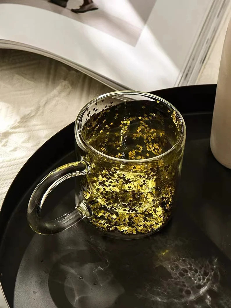 Starburst Glass Cup, Sparkling Starry Cup, Milk Glass Cup, Tea Glass Cup, Coffee Glasses, Where S... | Etsy (US)