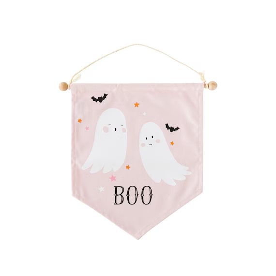 Spooky Cute Halloween Canvas Banner  Pink Halloween Banner  - Etsy | Etsy (US)