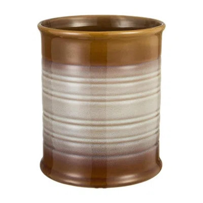 7.2 Inch Extra Large Ceramic Utensil Holder For Countertop - Stable Utensil Crock For Kitchen Counter Decor - Elegant Brown (1PC) | Wayfair North America
