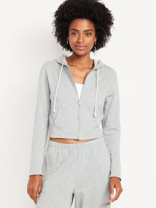 SoComfy Cropped Zip Hoodie Sweatshirt | Old Navy (US)