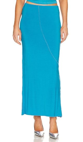 Vana Skirt in Electric Turquoise | Revolve Clothing (Global)