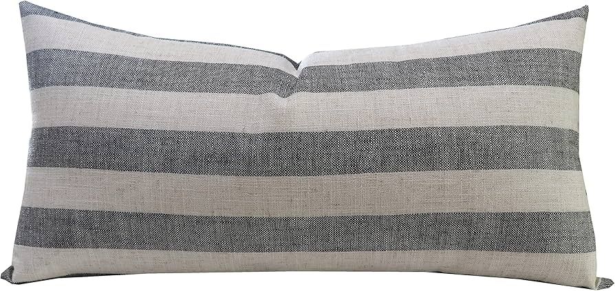 Slow Cow Decorative Rectangular Throw Pillow Cover Modern Farmhouse Stripe Cushion Cover for Couc... | Amazon (US)