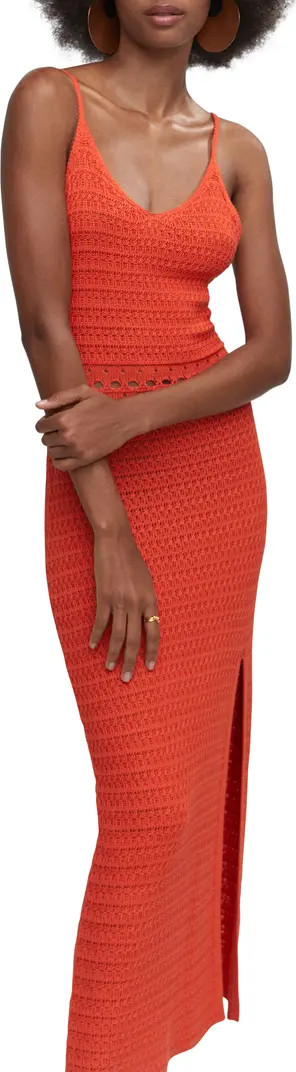 MANGO Texture Stitch Maxi Sweater Dress | Nordstrom | Nordstrom