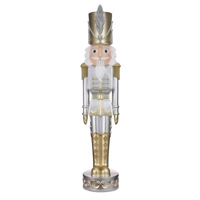 Haute Decor 48" Christmas Nutcracker Gold/Silver | Target