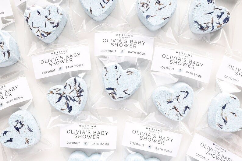 Personalized Heart Mini Bath Bomb Favors Boy Baby Shower | Etsy | Etsy (CAD)