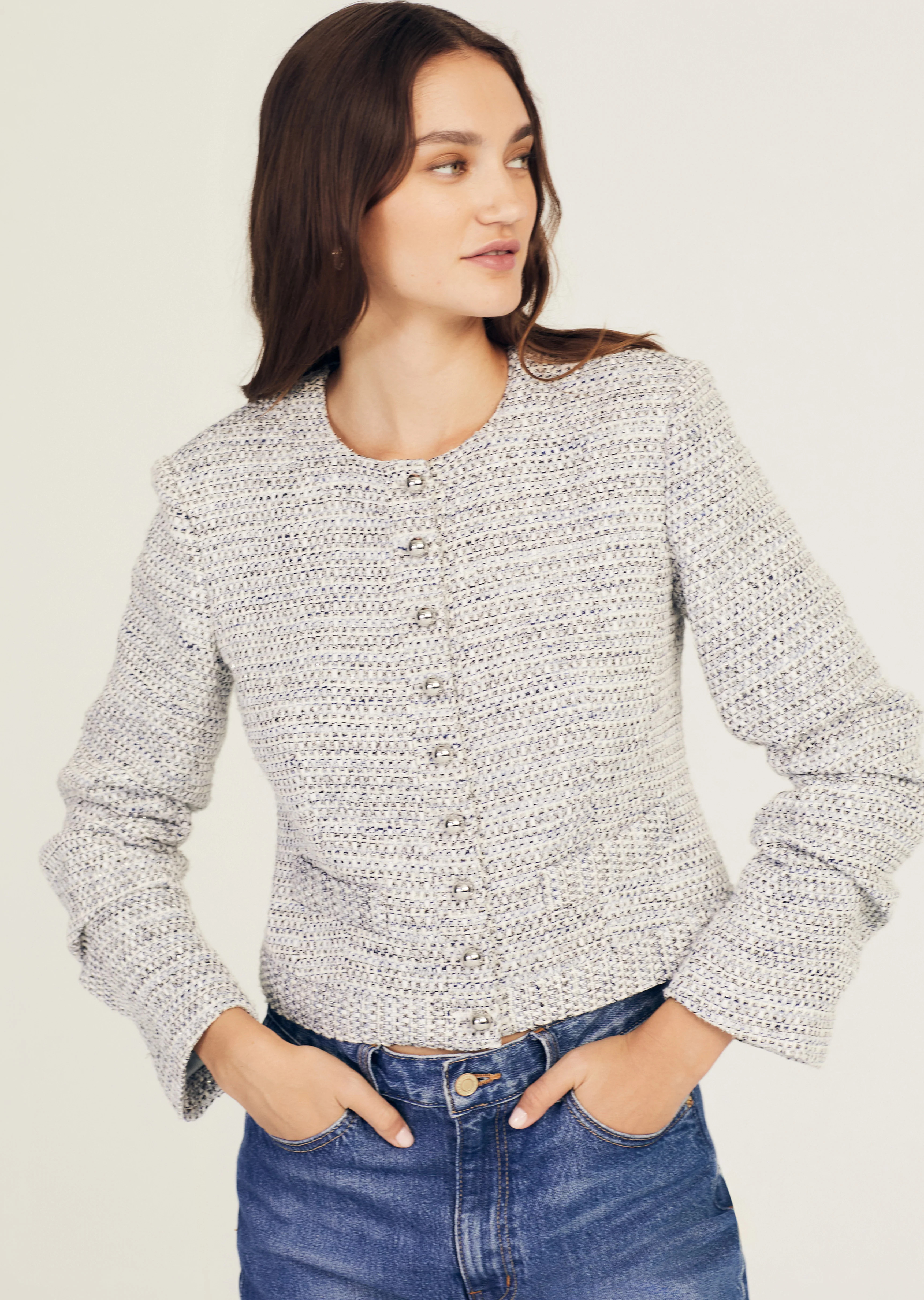 Piera Ruched Sleeve Jacket | Derek Lam 10 Crosby | Derek Lam