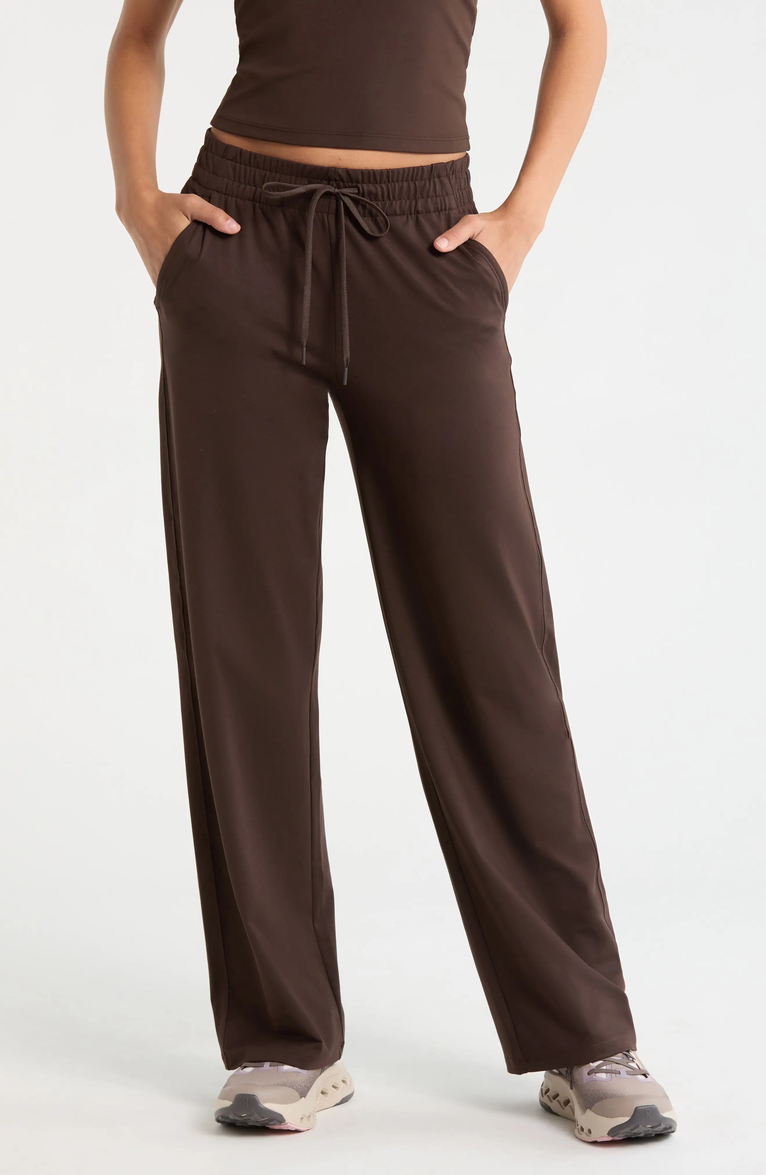 Zella Move In Mid Rise Straight Leg Sweatpants (Women) | Nordstrom | Nordstrom