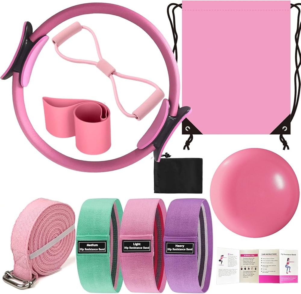Pilates Essentials Kit for Women - Better Yoga Pilates Kit for Home Workouts with Pilates Ring an... | Amazon (US)