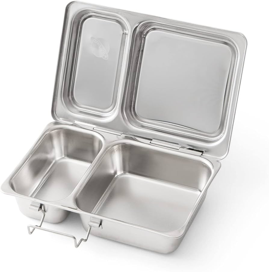 PlanetBox SHUTTLE classic stainless steel bento lunch box with 2 compartments for adults and kids | Amazon (US)