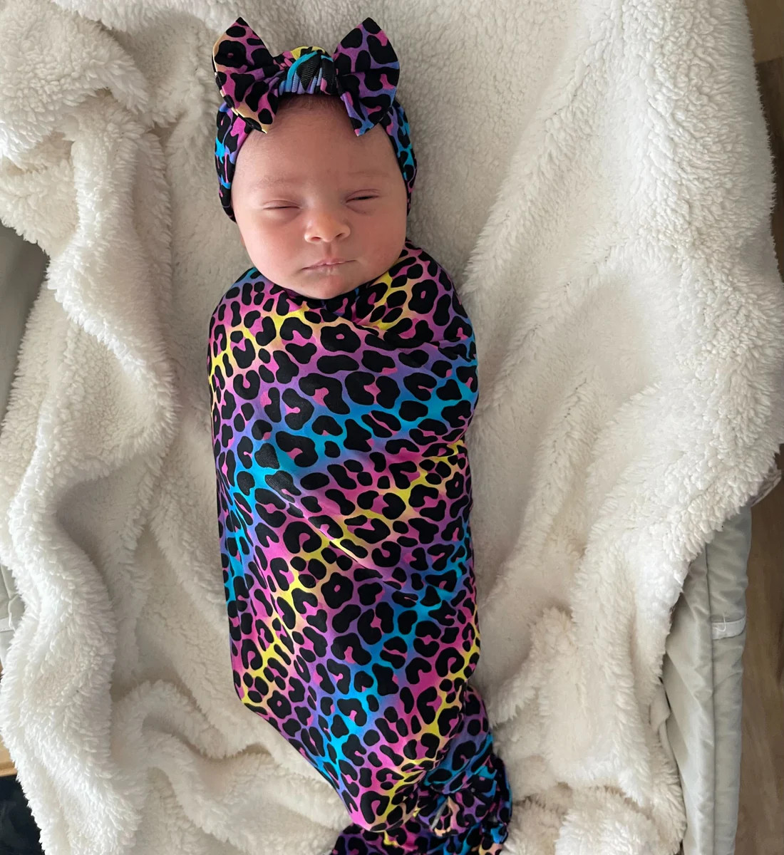 Livin' La Cheetah Loca Swaddle Headwrap Set | Bums & Roses