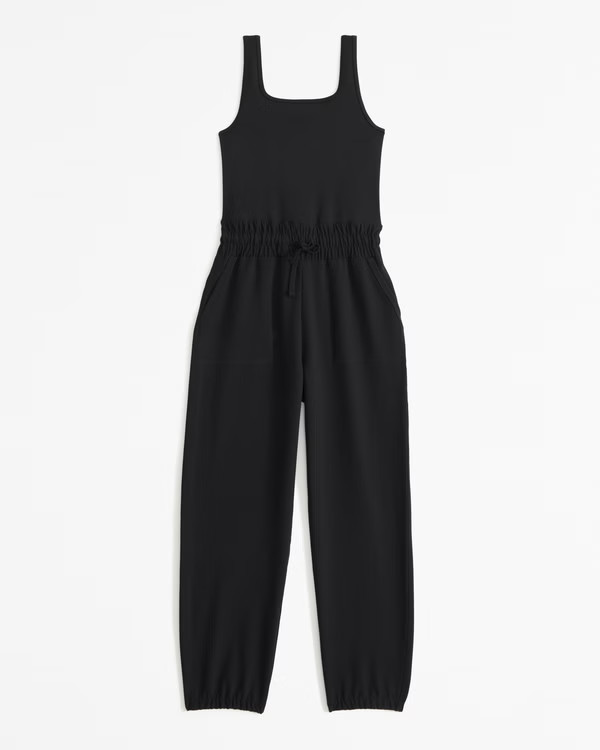 girls traveler mixed fabric parachute jumpsuit | girls active | Abercrombie.com | Abercrombie & Fitch (US)