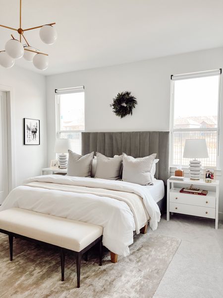 Bedroom refresh for the new year! We love our Boll & Branch organic sheets and have had them for years. Also linking our white nightstands, ceramic table lamps, mattress, end of bed bench, euro shams and more. 

#LTKFind #LTKhome #LTKSeasonal