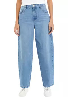Vanilla Star Juniors' Buckle Back Curved Jeans | Belk