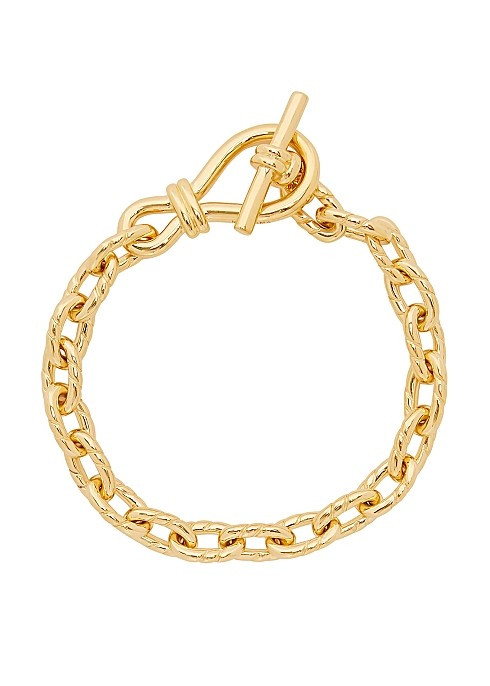 Twisted Link 18kt gold-plated chain bracelet | Harvey Nichols (Global)