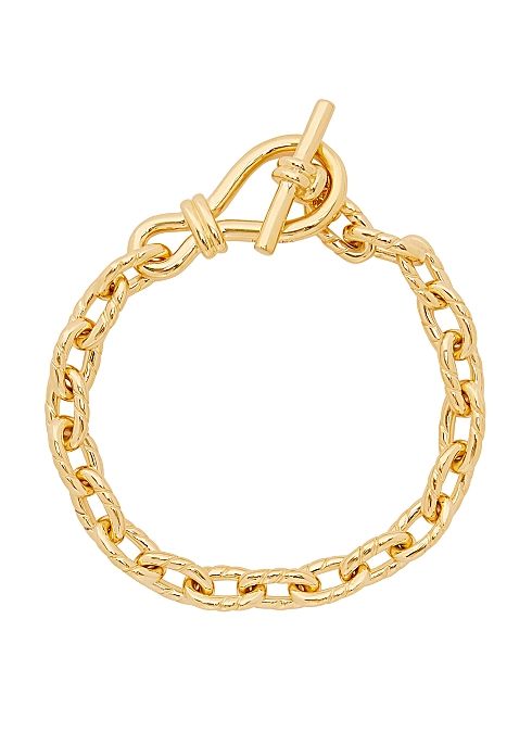 Twisted Link 18kt gold-plated chain bracelet | Harvey Nichols (Global)