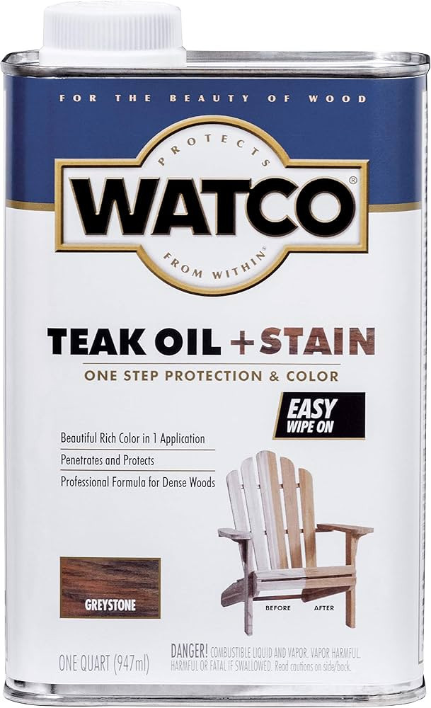Watco 348759 Teak Oil Plus Stain, Greystone | Amazon (US)
