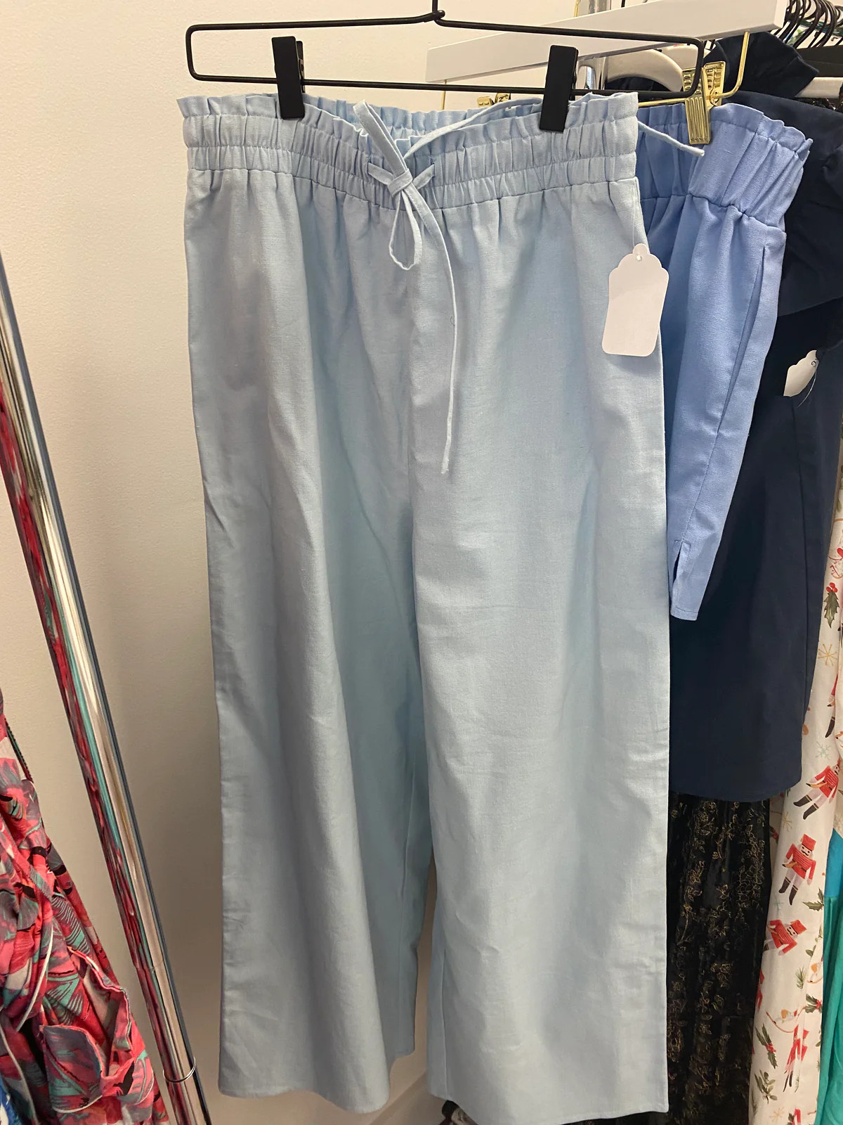 XS Miami Pant- Light Blue Linen | Victoria Dunn 