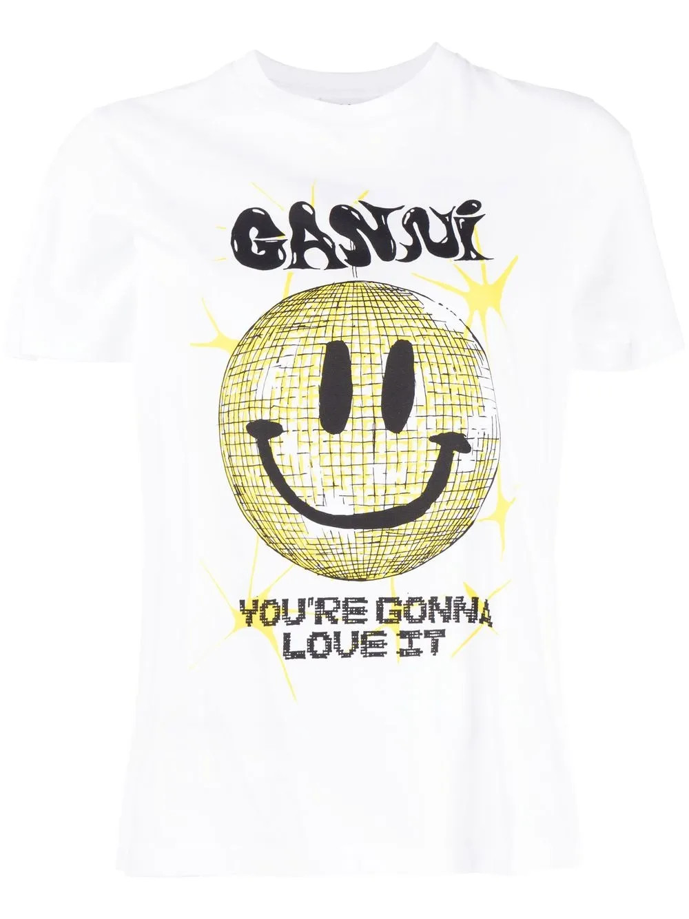 smiley-print organic cotton t-shirt | Farfetch Global