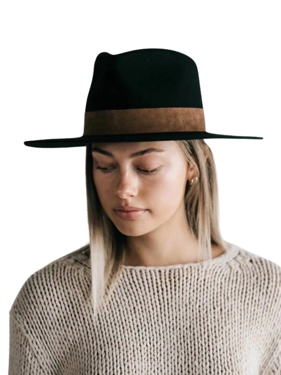 Miller Fedora Hat In Black/brown | Shop Simon