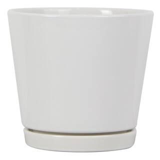 Trendspot 6 in. White Knack Ceramic Planter-CR01721S-06W - The Home Depot | The Home Depot