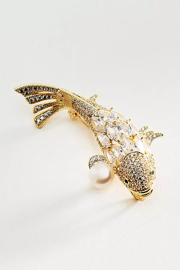 Crystal Koi Fish Brooch | Anthropologie (US)