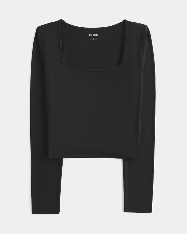 Women's Soft Stretch Seamless Fabric Square-Neck Top | Women's | HollisterCo.com | Hollister (US)