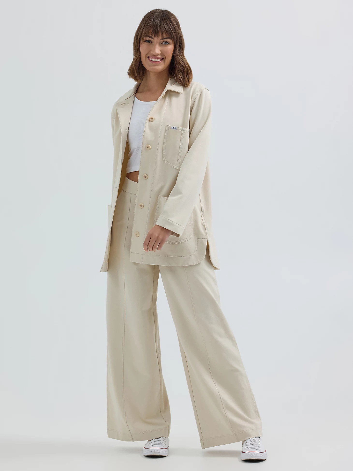 Women's High Rise Wide Leg Pull On Pant in Soy Bean | Lee Jeans