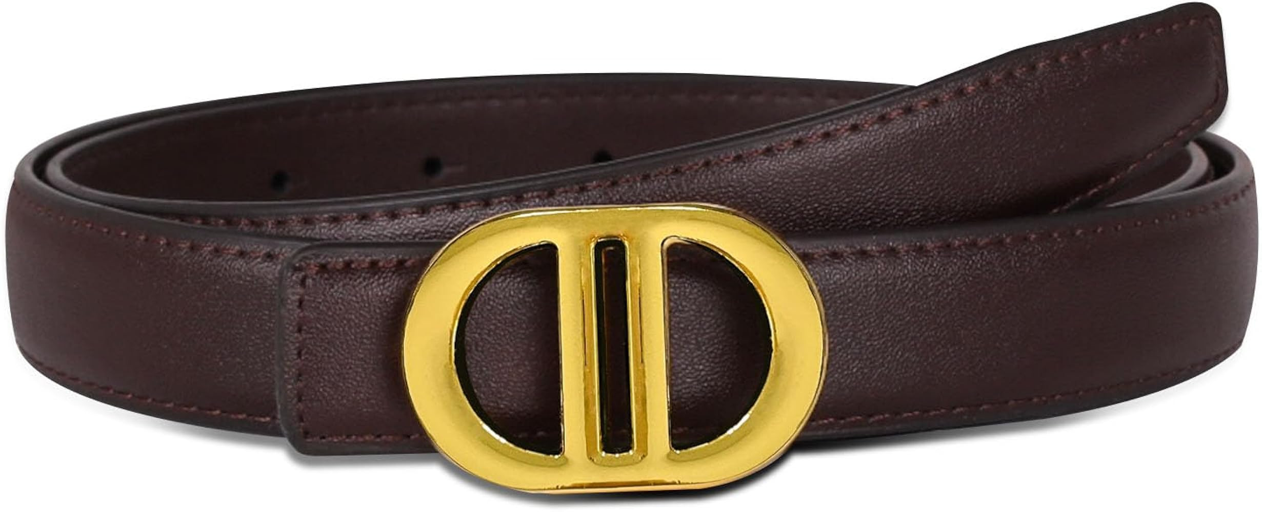 Women's Belts with Gold Buckle, Fashion Waist Band, Elegant Ladies' Belt, Gift for Women | Amazon (US)